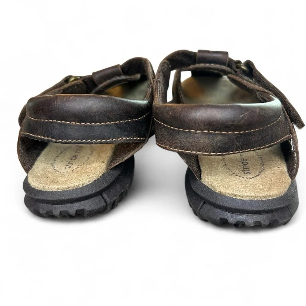 Stride Rite Boys’ Leather Angler Sandals – Size 1W 🤎 - Picture 4 of 8